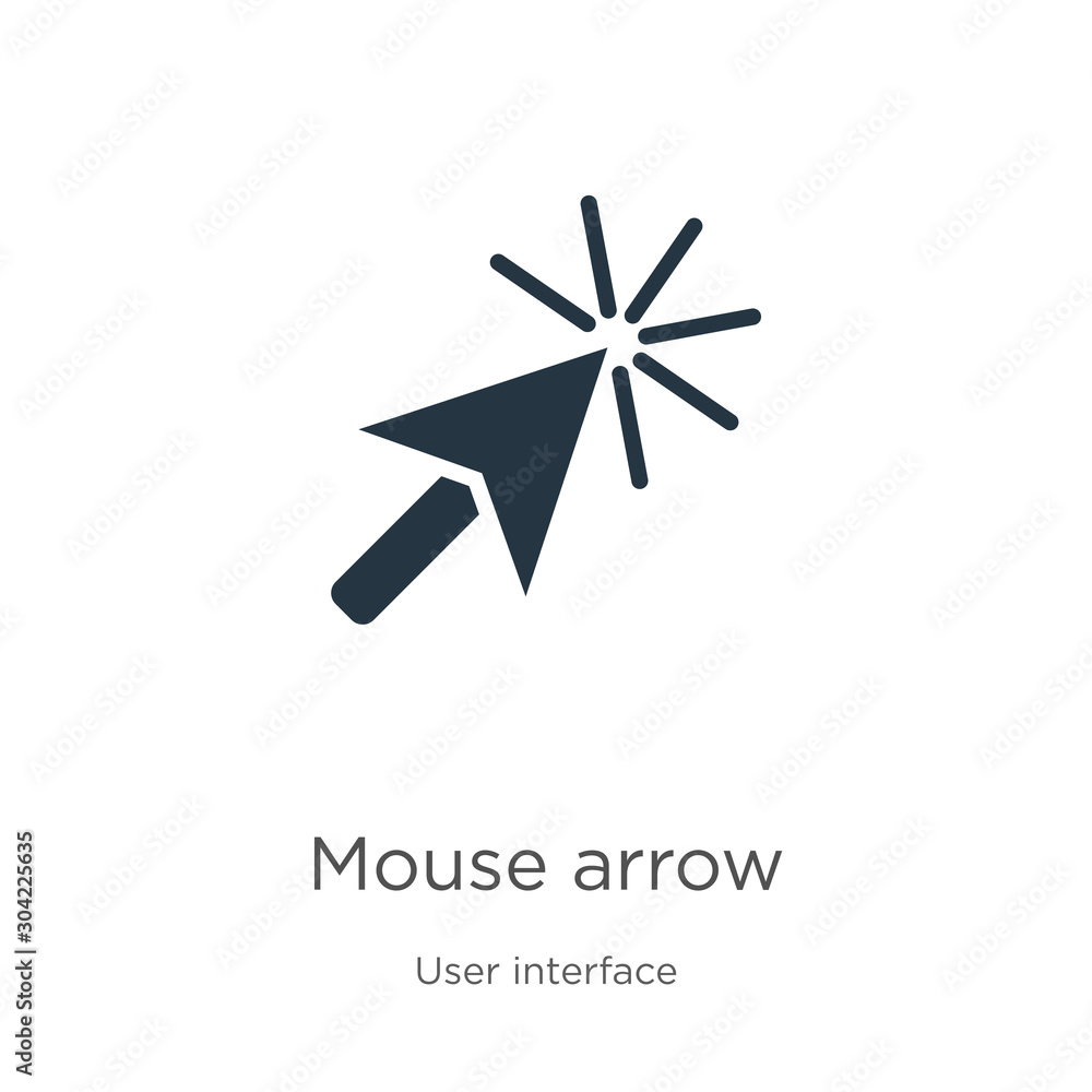 Poster mouse arrow icon vector. trendy flat mouse arrow icon from user interface collection isolated on whi