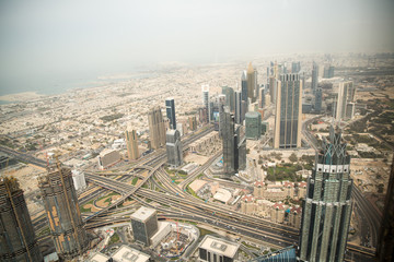 Fototapeta na wymiar View from Burj Khalifa, Dubai