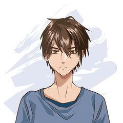 young man anime style character