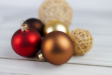 Red and gold christmas decorations