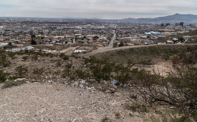 A view of El Paso Texas from the Franklin Mountains.