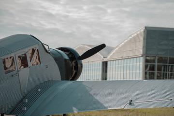 Old German propeller airplane 