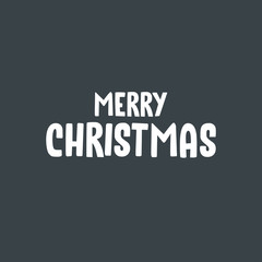 Merry christmas vector text. Lettering Xmas design. Typography for Holiday Greeting banner or card.