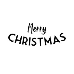 Merry christmas vector text. Lettering Xmas design. Typography for Holiday Greeting banner or card.