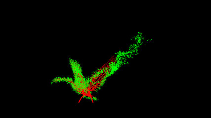 Growing Tree in a shape of a swan. Eco Concept. 3D rendering.