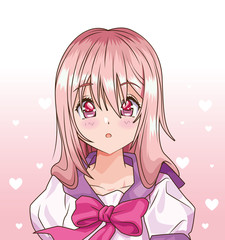 young woman anime style character