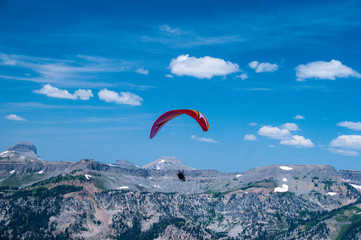 paragliding in the mountains