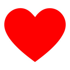 Red heart icon design element. Logo element vector illustration. Love symbol icon.