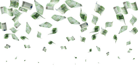 Money background. Hundred european euro.Business cash money falling.