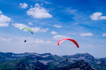 Dual paragliders