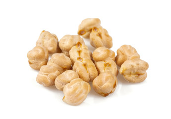 dried chickpeas isolated on white