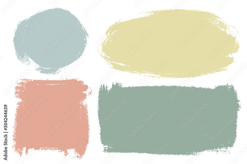 Poster hand painted various shapes for backdrops. vector textured different color elements for designs. sim