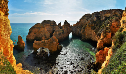 landscape from the coastal area of Algarve Portugal 01.Nov.2019