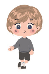 Isolated boy cartoon vector design