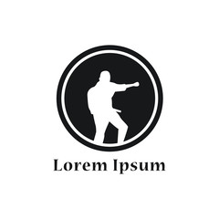 Taekwondo Logo Design Template. Martial arts Vector Illustration