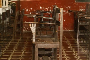 old classroom chairs 