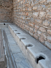 Ancient Public Toilet at Ephesus Turkey