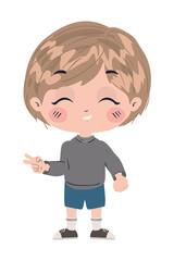 Isolated boy cartoon vector design
