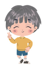 Isolated boy cartoon vector design