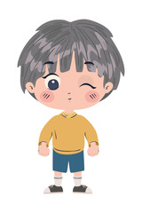 Isolated boy cartoon vector design