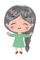Isolated girl cartoon vector design
