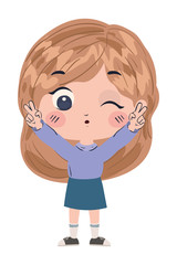 Isolated girl cartoon vector design