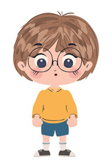 Obraz premium Isolated boy cartoon vector design