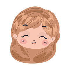 Isolated girl cartoon vector design