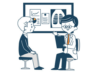 診察-シニア男性-医者