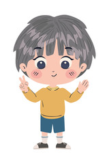 Isolated boy cartoon vector design