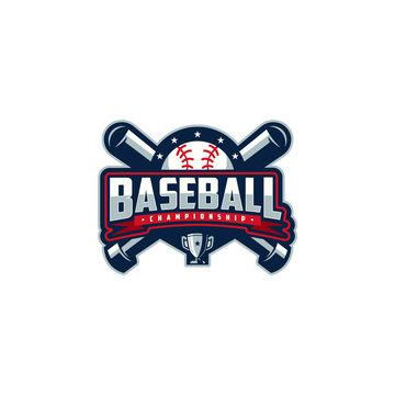 Baseball championship logo design inspiration. Template logo