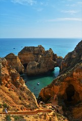 rocks on the beach in Lagos Portugal