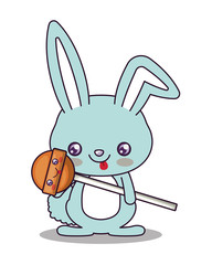 Kawaii rabbit cartoon vector design