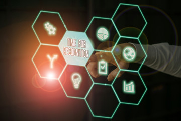 Conceptual hand writing showing Time For Recognition. Concept meaning Acknowledgement Interval between Stimulus and Nature