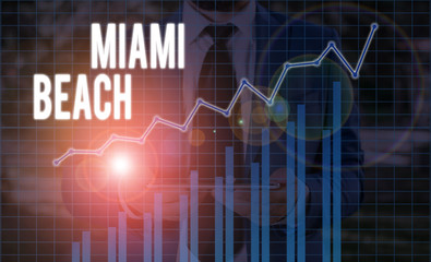 Handwriting text Miami Beach. Conceptual photo the coastal resort city in MiamiDade County of Florida