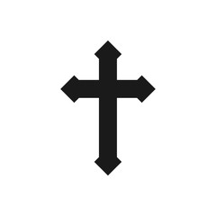 christian cross icon vector design symbol