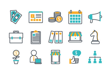 bundle of commerce online set icons