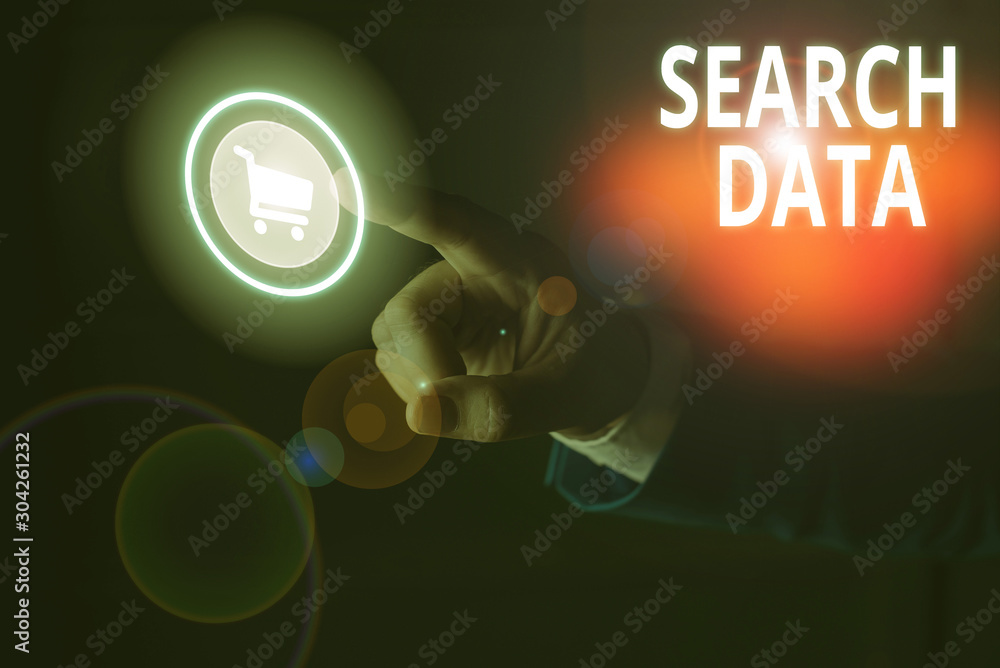 Poster word writing text search data. business photo showcasing efficient retrieval of specific items from 