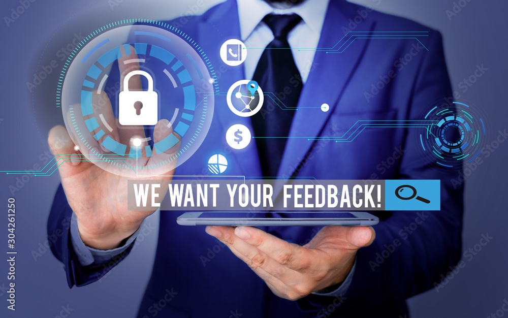 Poster handwriting text writing we want your feedback. conceptual photo criticism given someone say can be 
