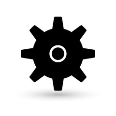 Gear vector icon, cogwheel pictogram. Settings symbol.