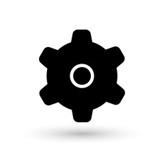 Gear vector icon, cogwheel pictogram. Settings symbol.