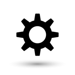 Gear vector icon, cogwheel pictogram. Settings symbol.
