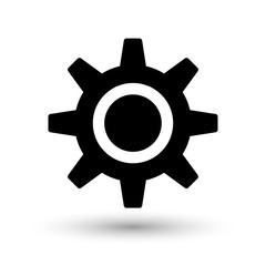 Gear vector icon, cogwheel pictogram. Settings symbol.