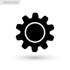 Gear vector icon, cogwheel pictogram. Settings symbol.
