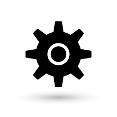 Gear vector icon, cogwheel pictogram. Settings symbol.