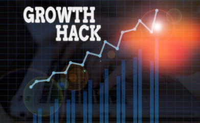 Word writing text Growth Hack. Business photo showcasing generally to acquire as analysisy users or customers as possible
