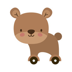 Isolated teddy bear toy vector design