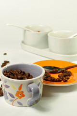 Taza de café en clave alta