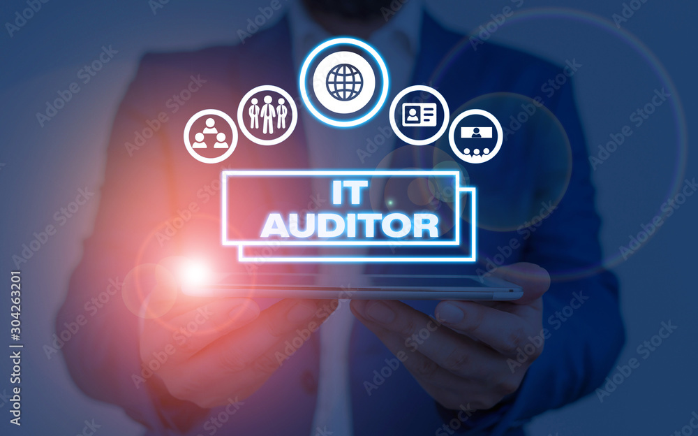 Poster writing note showing it auditor. business concept for demonstrating authorized to review and verify 