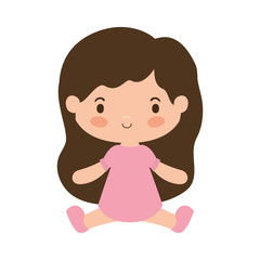 Fototapeta premium Isolated girl cartoon vector design